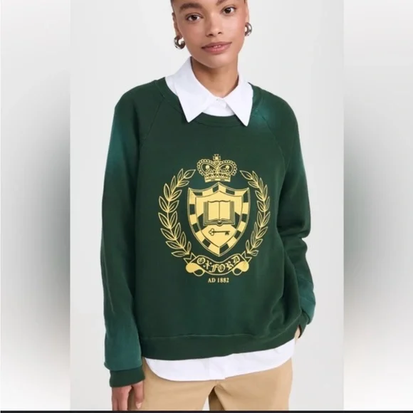 Daydreamer Green Oxford Crest Sweatshirt - Picture 3 of 8